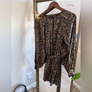 Belted Mini Dress - Cinnamon Spice